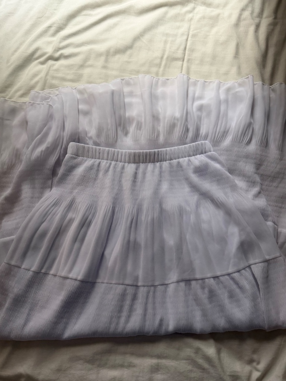 Long White Boho Skirt – Size Medium - Picture 2 of 3